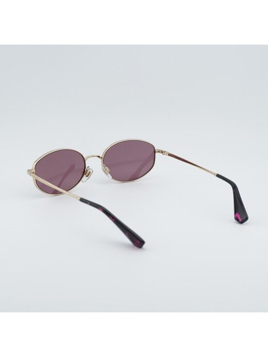 Burberry BE3169 11091A Sunglasses Gold Oval Frame, Violet Lenses main image 4